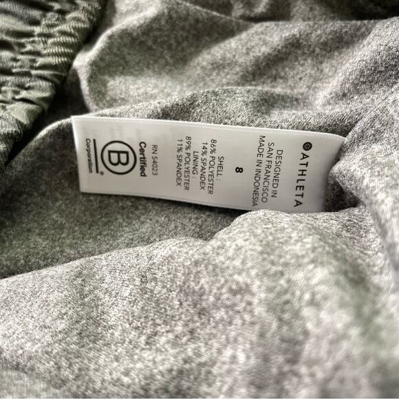 Athleta | Women’s Brooklyn Textured Lined Jogger Green Olive Camo Lux Pant 8 - Picture 10 of 13